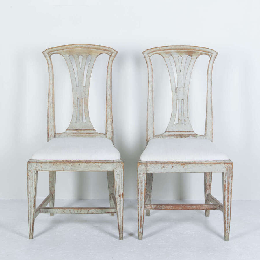 Pair of Late 18th Century Gustavian Side Chairs