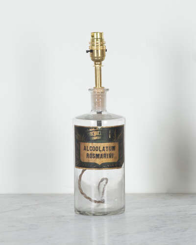 Pair of mid C19th Apothecary Jars converted to Lamps
