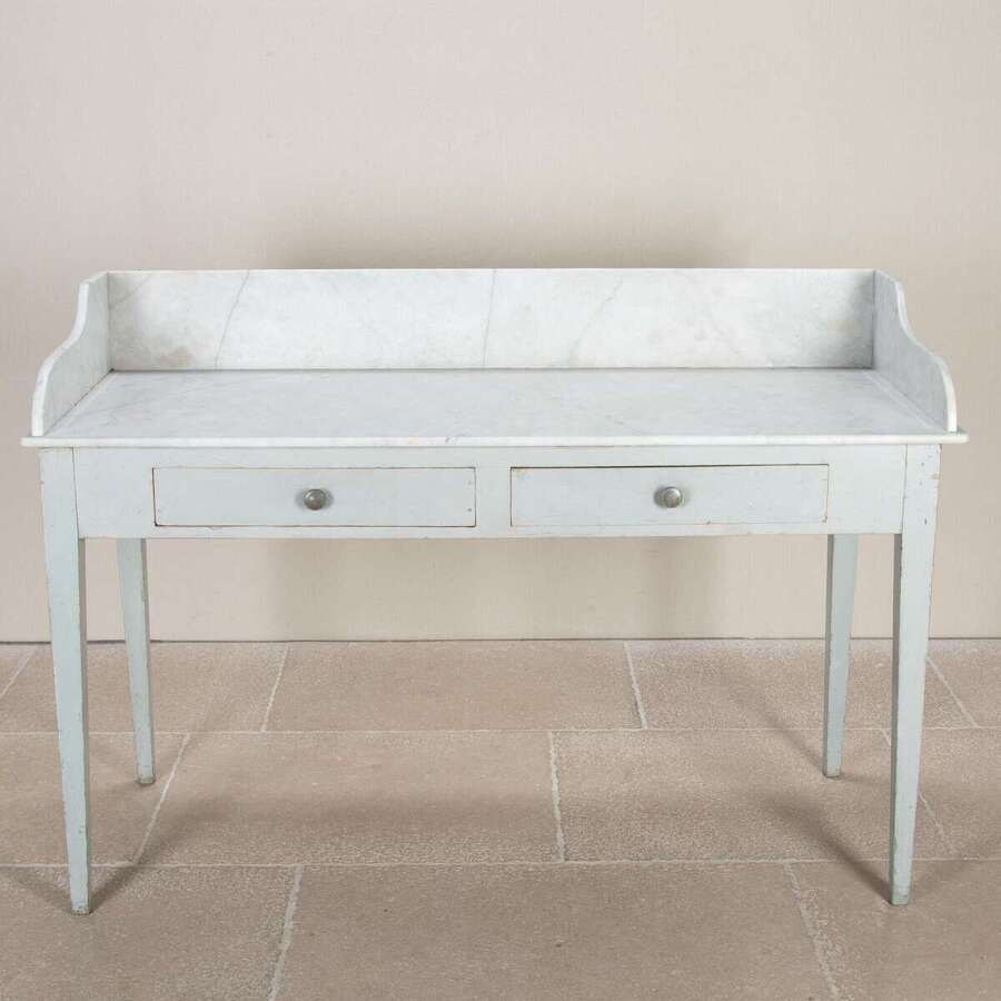Late 19th Century Painted Washstand with Marble Top